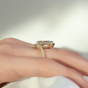 The Pave Skyler Set With A 3 Carat Pear Lab Diamond