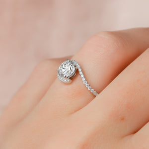 The Pave Skyler Set With A 3 Carat Round Lab Diamond