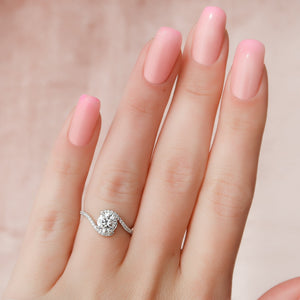The Pave Skyler Set With A 3 Carat Round Lab Diamond