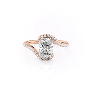 The Pave Skyler Set With A Radiant Moissanite