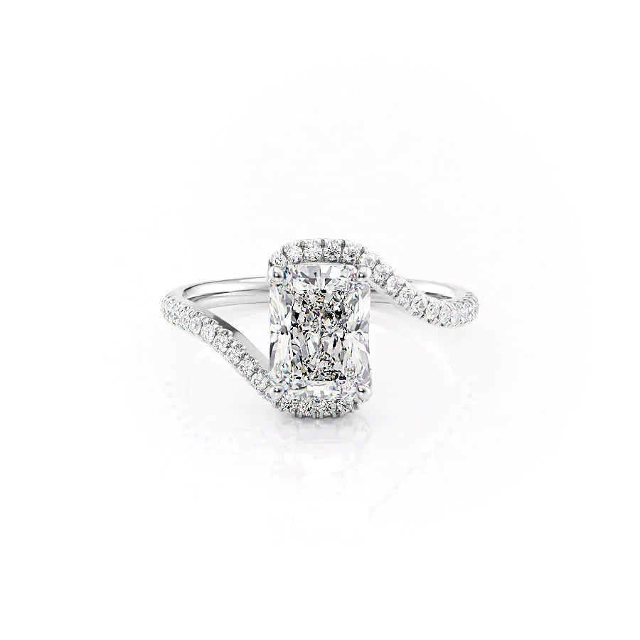 The Pave Skyler Set With A 2 Carat Radiant Lab Diamond