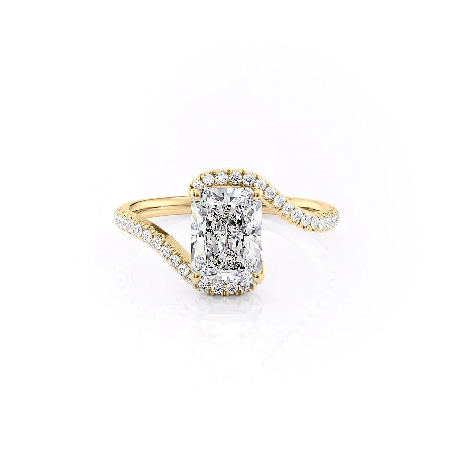 The Pave Skyler Set With A 4.5 Carat Radiant Moissanite