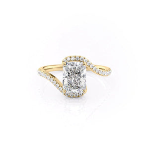 The Pave Skyler Set With A Radiant Moissanite