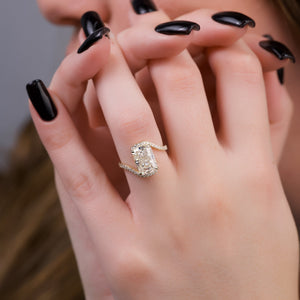 The Pave Skyler Set With A 2 Carat Radiant Lab Diamond