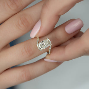 The Pave Skyler Set With A 2 Carat Radiant Lab Diamond