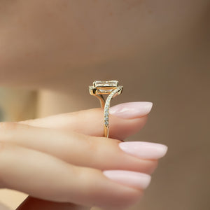 The Pave Skyler Set With A 2 Carat Radiant Lab Diamond