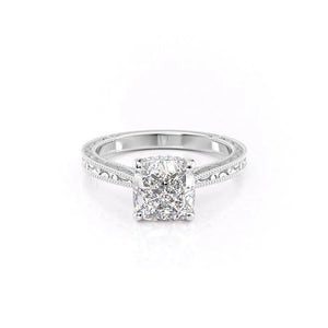 The Elizabeth Set With A 1.5 Carat Cushion Lab Diamond