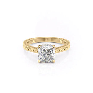 The Elizabeth Set With A 3 Carat Cushion Lab Diamond