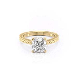 The Elizabeth Set With A Cushion Moissanite
