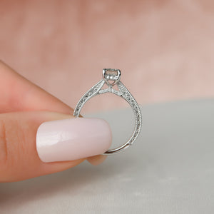 The Elizabeth Set With A 2 Carat Emerald Lab Diamond
