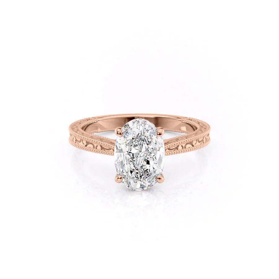 The Elizabeth Set With A 2.5 Carat Oval Lab Diamond