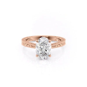 The Elizabeth Set With A 2 Carat Oval Lab Diamond