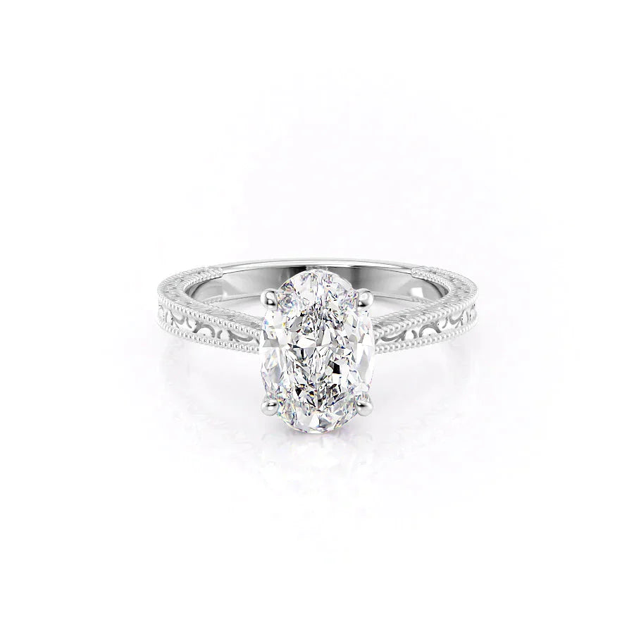 The Elizabeth Set With A 2.5 Carat Oval Lab Diamond