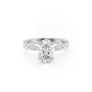 The Elizabeth Set With A Oval Moissanite