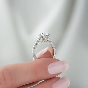 The Elizabeth Set With A 2 Carat Oval Lab Diamond