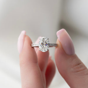 The Elizabeth Set With A 2 Carat Oval Lab Diamond