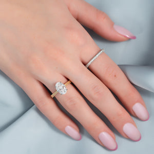 The Elizabeth Set With A 2 Carat Oval Lab Diamond