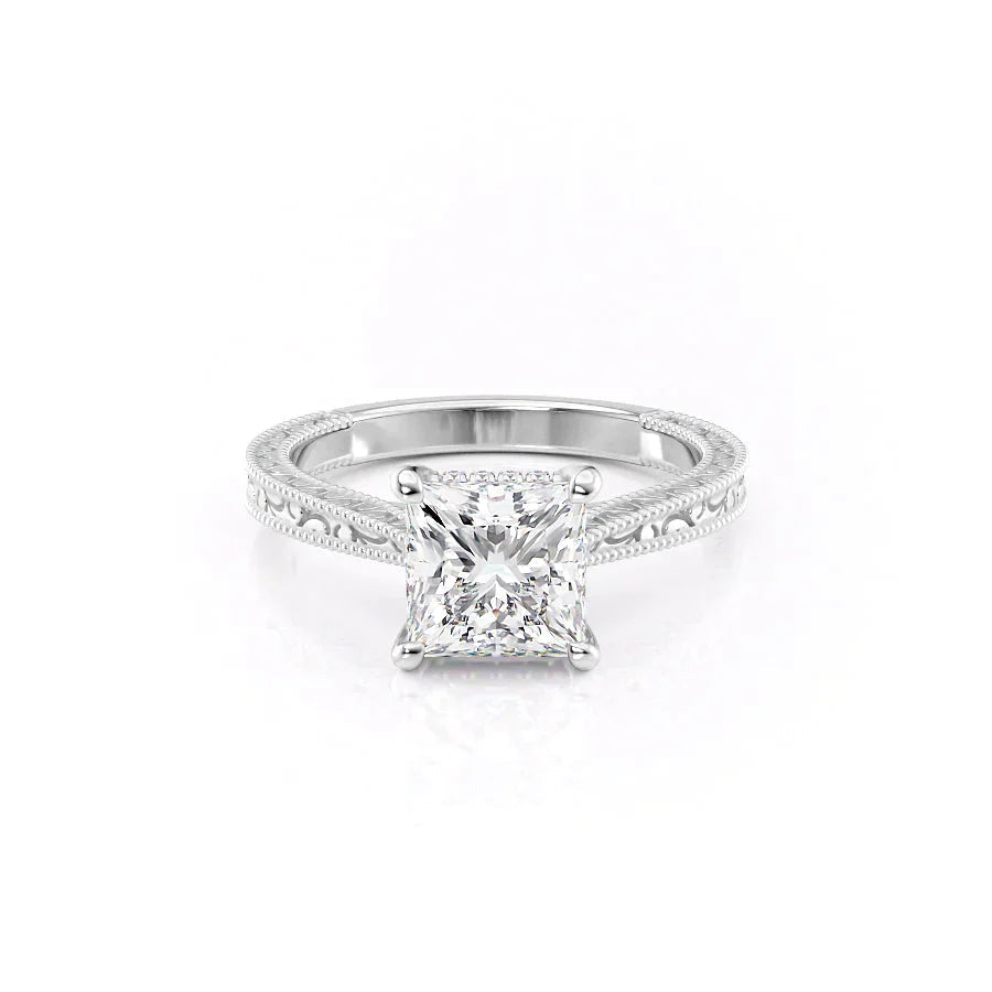 The Elizabeth Set With A Princess Moissanite