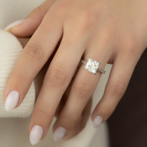 The Elizabeth Set With A 2 Carat Princess Lab Diamond