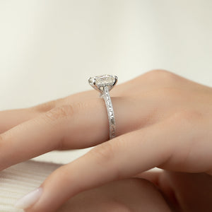 The Elizabeth Set With A 2 Carat Princess Lab Diamond