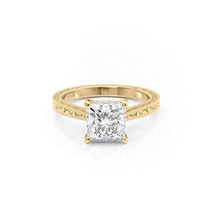 The Elizabeth Set With A Princess Moissanite
