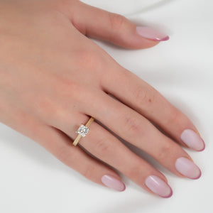 The Elizabeth Set With A 2 Carat Princess Lab Diamond