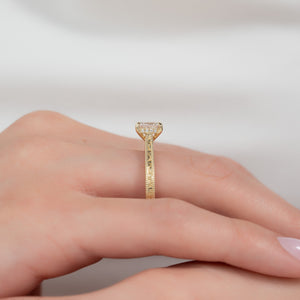 The Elizabeth Set With A 2 Carat Princess Lab Diamond