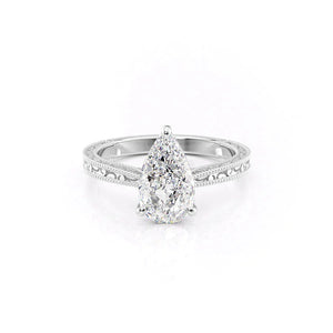 The Elizabeth Set With A Pear Moissanite