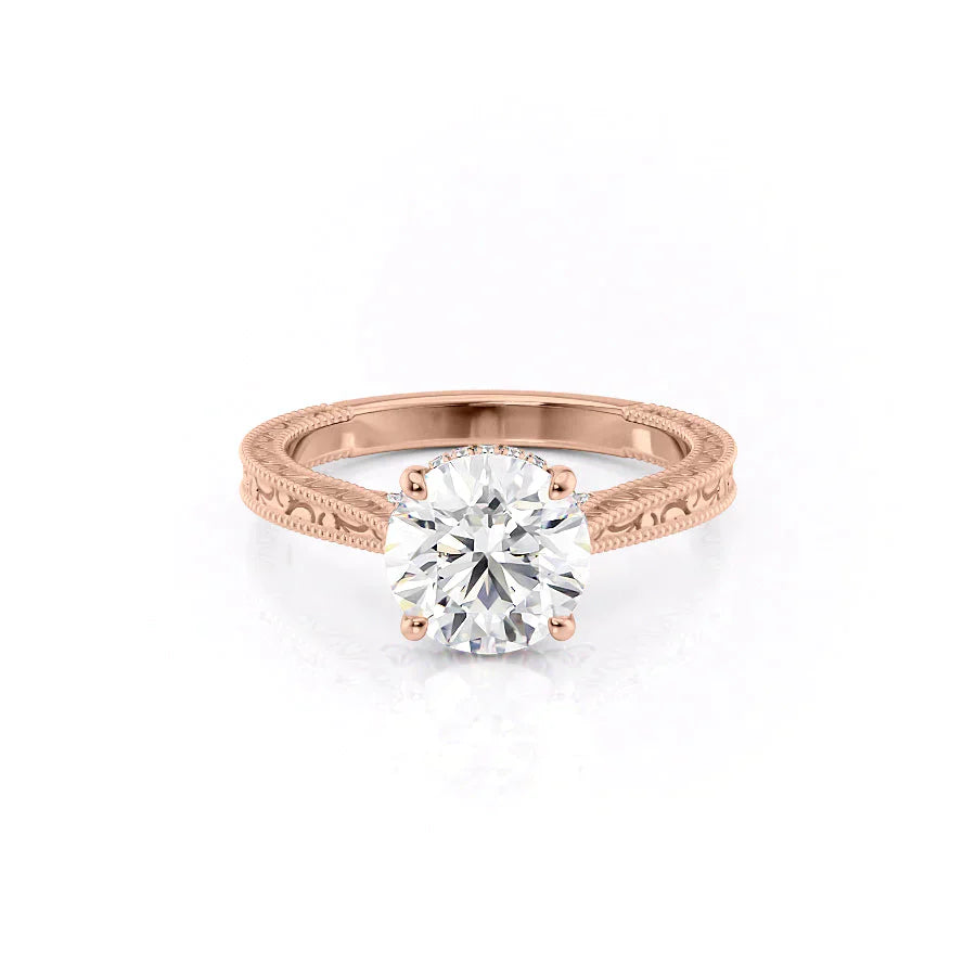 The Elizabeth Set With A 3 Carat Round Lab Diamond