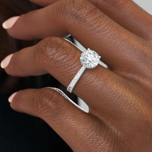 The Elizabeth Set With A 1.5 Carat Round Lab Diamond