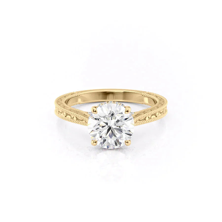 The Elizabeth Set With A 2 Carat Round Lab Diamond