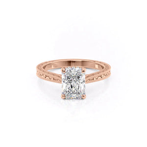 The Elizabeth Set With A 1.5 Carat Radiant Lab Diamond