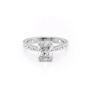 The Elizabeth Set With A 1.5 Carat Radiant Lab Diamond