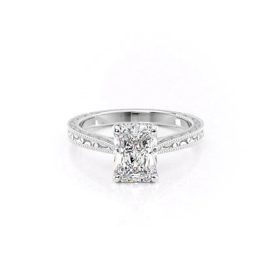 The Elizabeth Set With A Radiant Moissanite