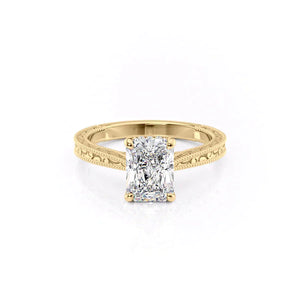 The Elizabeth Set With A 3 Carat Radiant Lab Diamond