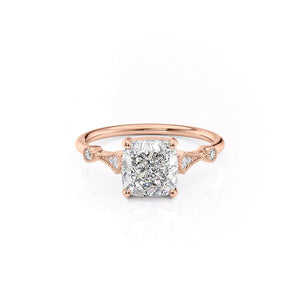 The Amber Set With A Cushion Moissanite