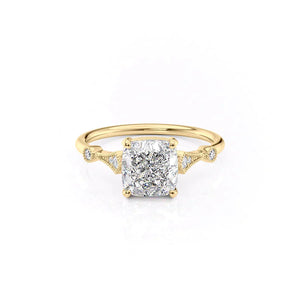 The Amber Set With A Cushion Moissanite