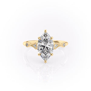 The Amber Set With A Marquise Moissanite