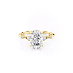 The Amber Set With A Oval Moissanite