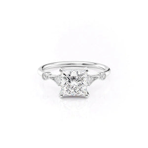 The Amber Set With A Princess Moissanite