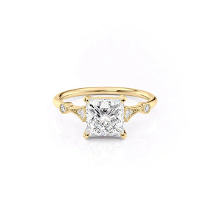 The Amber Set With A Princess Moissanite