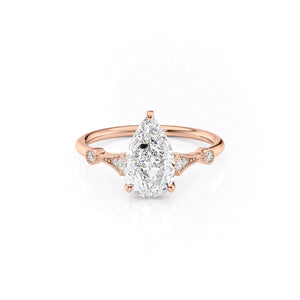 The Amber Set With A Pear Moissanite