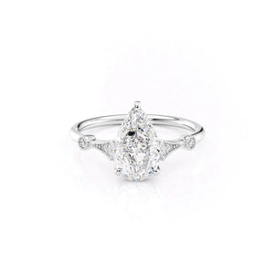 The Amber Set With A Pear Moissanite