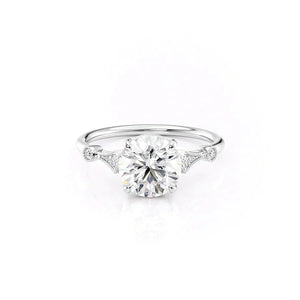 The Amber Set With A 1 Carat Round Moissanite