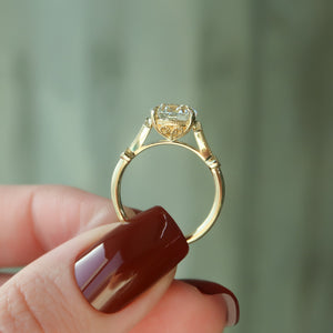 The Amber Set With A 1 Carat Round Lab Diamond