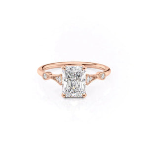 The Amber Set With A Radiant Moissanite