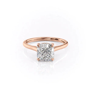 The Natalie Set With A Cushion Moissanite
