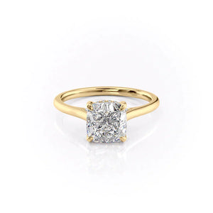 The Natalie Set With A 1 Carat Cushion Lab Diamond