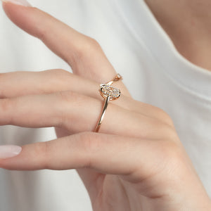 The Natalie Set With A 2.5 Carat Elongated Cushion Moissanite