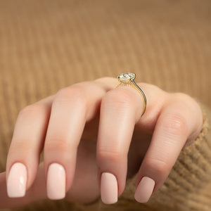 The Natalie Set With A 2.5 Carat Elongated Cushion Moissanite